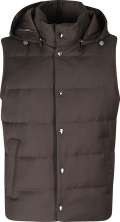 Montecore Brown Padded Wool Down Jacket