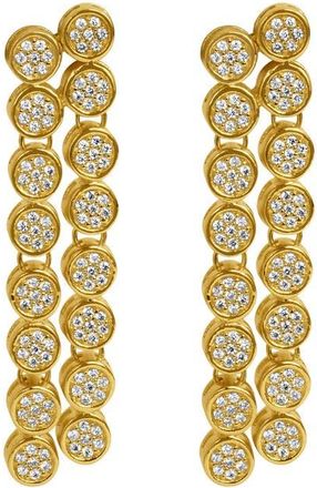 Dean Davidson Mirabeau Pavé Cubic Zirconia Drop Earrings in White Topaz/Gold at Nordstrom