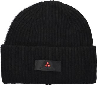 Peuterey Heren Zwarte Beanie Muts - Heren - Hoeden - Zwart - ONE Size - Wol - Accessoires