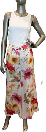 Tolani Womens Fonda Linen Wide Leg Pants In Floral