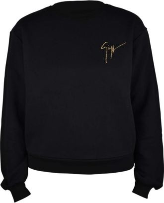 Giuseppe Zanotti Kort Sweatshirt - Dames - Sweatshirts - Zwart - L - Katoen - Hoodies & sweatvesten