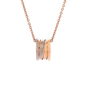 Bulgari B. Zero1 Pendant Necklace 18K Rose Gold and 18K White Gold