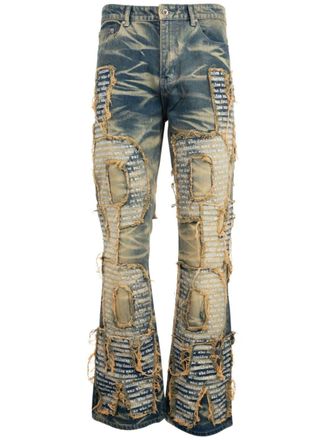 Who Decides War by Ev Bravado Jeans con applicazione - Blu