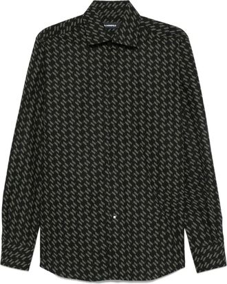 Karl Lagerfeld Camicia a fantasia - Nero