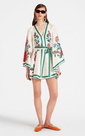 La DoubleJ Mini Magnifico Dress in Dragonflower Plac&eacute;e Multicolor at Nordstrom, Size 42 It