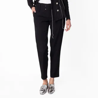 Yohji Yamamoto Gabardine Belted Tapered Trousers, Brand Size 1 (Small)