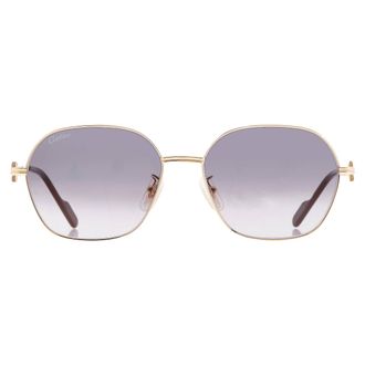 Cartier Premiere Grey Round Ladies Sunglasses CT0569SA 001 56