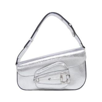 Gucci Borsa a spalla Horsebit 1955 in pelle metallizzata Pre-owned - - Pre-owned - Donna - Grigio - ONE SIZE