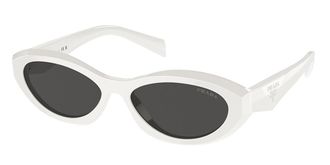 Prada PR 26ZSF Asian Fit 17K08Z Womens Sunglasses White Size 56
