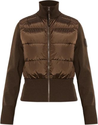 Canada Goose Hy Bridge Wide Quilt Knit Jacket Tonal Label - Dames - Vesten - Bruin - XS - Wol - Truien & Vesten