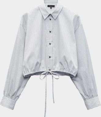 Rag & Bone Georgie Stripe Drawstring Shirt