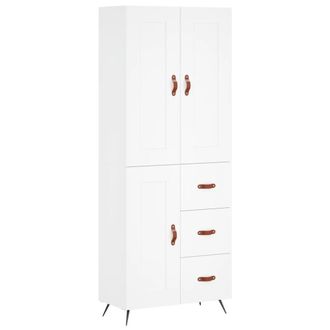 Berkfield Home Highboard White 69.5x34x180 cm Engineered Wood