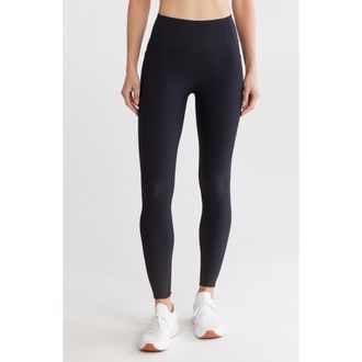 Skechers GOFLEX High Waist Pocket Ribbed Leggings in Blk-Black at Nordstrom Rack, Size X-Large