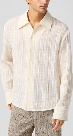 S&eacute;fr Mens Ignacio textured plaid shirt