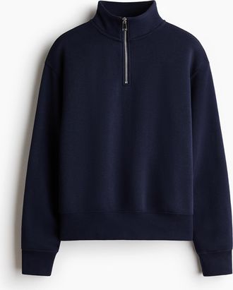 H&M Sweatshirt mit Zipper - Blue
