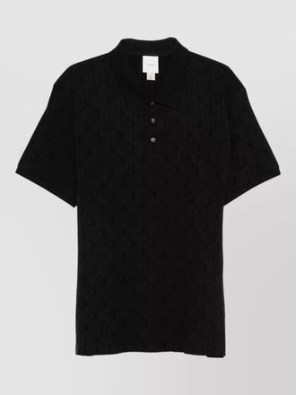 Calvin Klein mercerized jacquard polo shirt