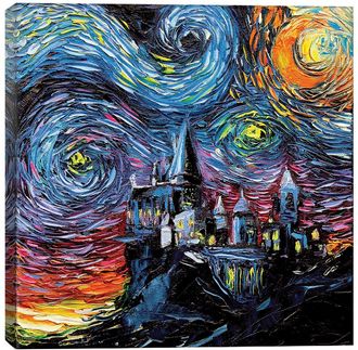 iCanvas Icanvas Van Gogh Never Saw Hogwarts Wall Art By Aja Trier
