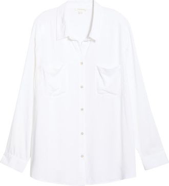 Beach Lunch Lounge Arlie Button-Up Shirt in White at Nordstrom, Size 3 X