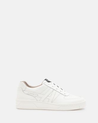 AllSaints Leather Vix Low Top Round Toe Leather Trainers, Size: UK 4/ US 7/ EU 37