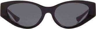 Versace Dark Grey Cat Eye Ladies Sunglasses VE4454 GB1/87 55