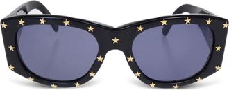 Chanel Occhiali da sole squadrati con decorazione anni 90 - Nero