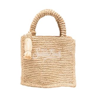 MC2 Saint Barth Handbags, female, Brown, Size: ONE SIZE Vanity Mini Raffia