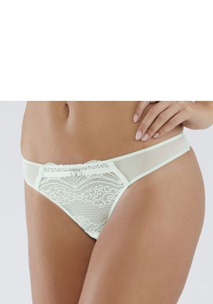 Lascana String LASCANA Eleonora, Damen, Gr. 36/38, gr&uuml;n (mint), Microfaser, Obermaterial: 90% Polyamid, 10% Elasthan, k&ouml;rpernah, Unterhosen String, mit verf&uuml;h