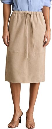 Reiss Meagan Drawstring Leather Mini Skirt