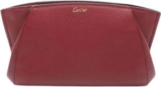 Cartier Pre-owned Vintage Clutch Bag - Dames - Vintage Clutch - Rood - ONE Size - Leer - Vintage