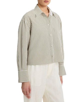Vince Cropped Button Down Shirt