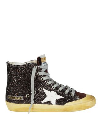 Golden Goose Francy Penstar Glitter High-Top Sneakers
