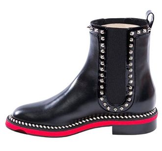 Christian Louboutin Louboutin Black Leather Stud Detail Chelsea Boots Size 42