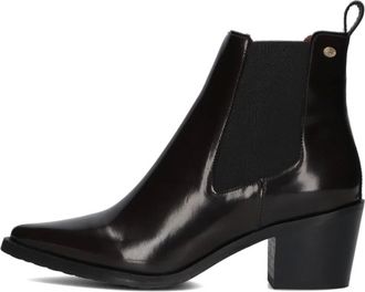 Fred De La Bretoniere Schoenen, Dames, Bruin, 37 EU, Leer, Donkerbruine Jolie Chelsea Laarzen