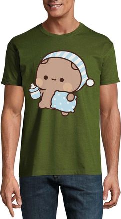 Generic Bubu Dudu Going to Sleep Crew Neck Cotton Mens T-Shirt Hunter Green Medium