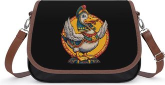 Generic Egyptian God Duck Crossbody Bags for Women Leather Tote Bag Travel Purse Shoulder Bag for Work Shopping