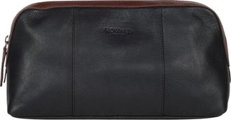 Howard London Cooper Washbag - Heren - Toilettassen - Zwart - ONE Size - Leer - Tassen