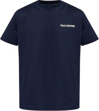 Paul & Shark Navy Blue Crewneck Logo T-Shirt