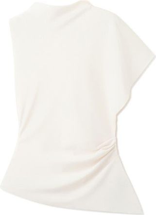 Mango Sleeveless Asymmetric Top in Ecru at Nordstrom, Size 4