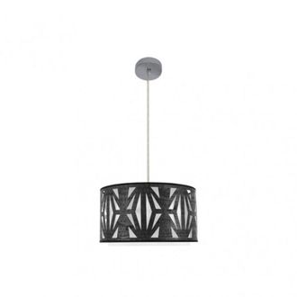 Fabrilamp Fabrilamp - Colgante Katerina 1xe27 Cromo/madera Negra Regx40x40 Cm