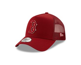 New Era MLB Trucker Cap Boston Red Sox Adjustable A-Frame mesh Team Logo hat Baseball red