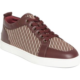 Christian Louboutin Rantulow Low Top Sneaker in Amara/White/Brown at Nordstrom, Size 11.5Us