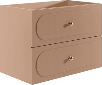 Vente-Unique Mueble bajo lavabo suspendido - Rosa envejecido - 80 cm - SATOBAL