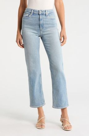 Paige Stevie High Waist Ankle Straight Leg Jeans in Lisbon Light at Nordstrom, Size 27