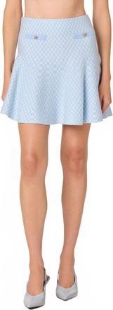 Astr Malvie Sweater Skirt In Lue Plaid