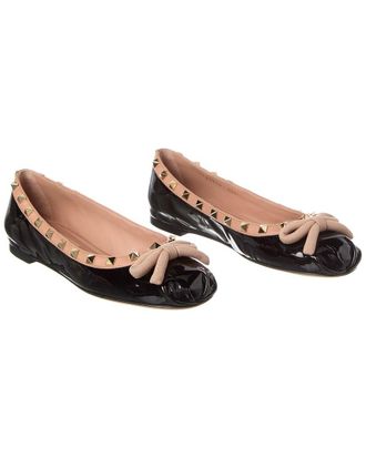 Valentino Rockstud Patent Ballerina Flat (Authentic Pre-Loved)