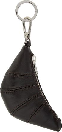 Christophe Lemaire Croissant Mini Leather bag Charm - Chocolate - One Size