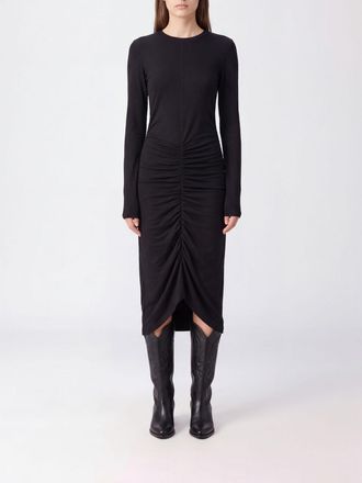 Isabel Marant Abito midi Dylin in misto lana con drappeggio