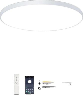 OEM L&aacute;mpara De Techo Con Control Inteligente, Brillo Regulable Y Carcasa Blanca, 80 W