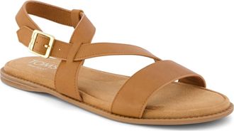 Toms Toms Mar Leather Womens Brown Sugar Sandals - Size UK 7