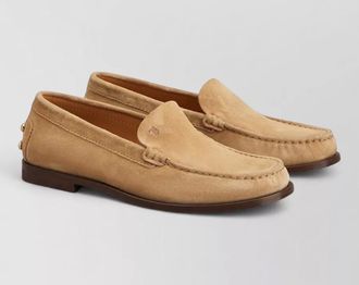 Tod's suede loafers slip on metal studs
